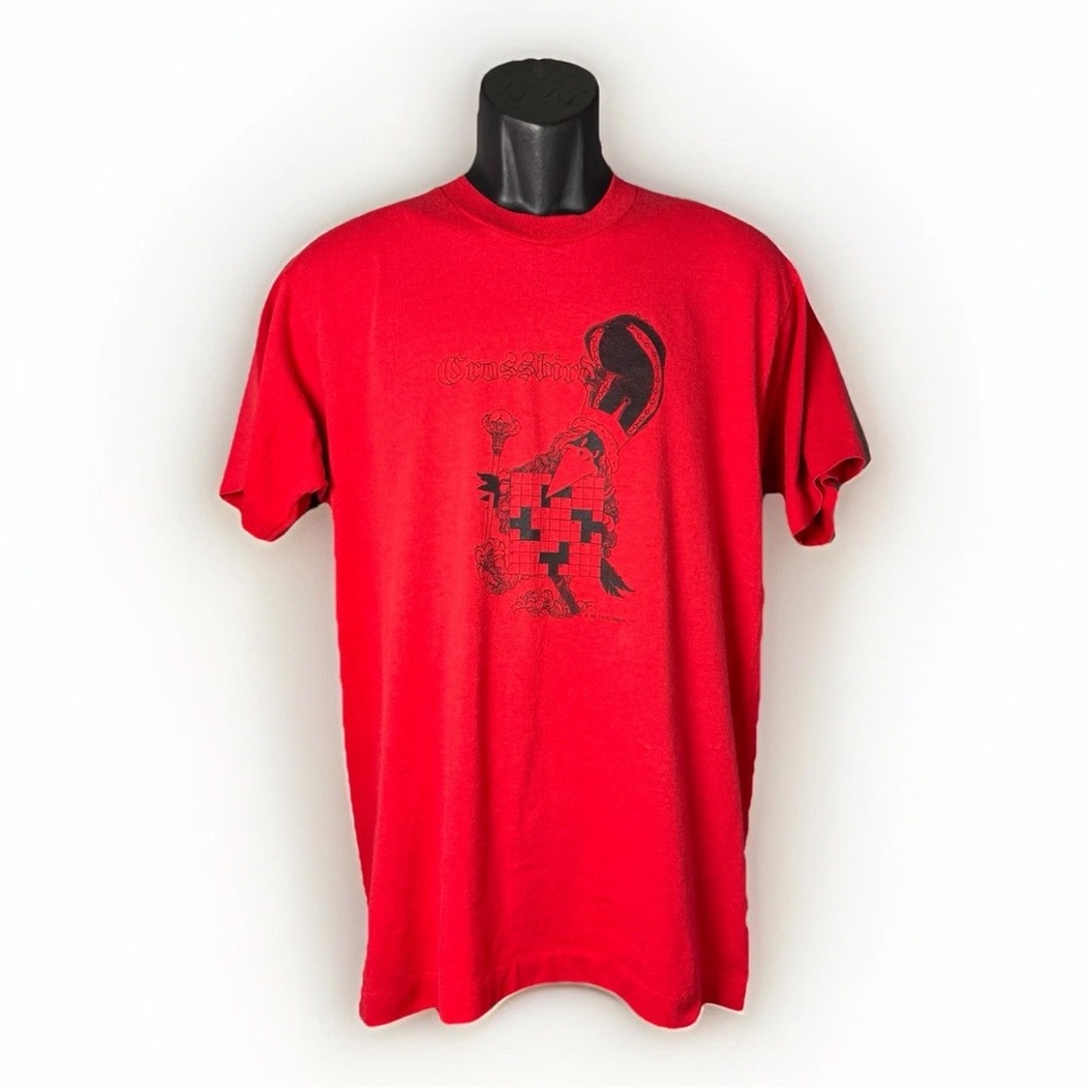 Vintage Crossbird Cricket Magazine Single Stitch 1991 Red Men’s T-Shirt Size L